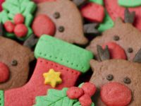 Coloured dough Christmas cookies